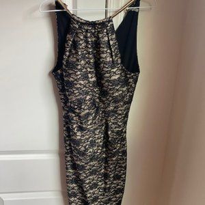 Black and gold glitter party dress